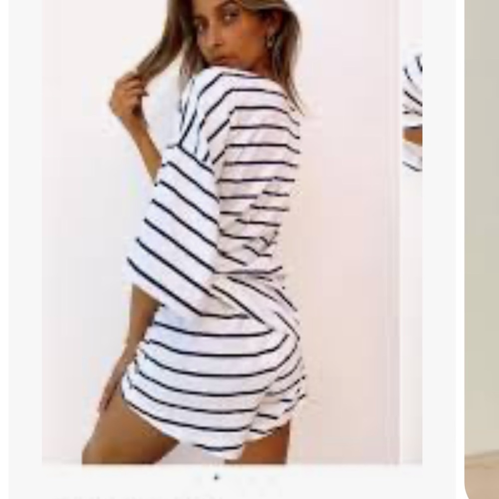 Sabo skirt striped shorts tunic set - Picture 3 of 13